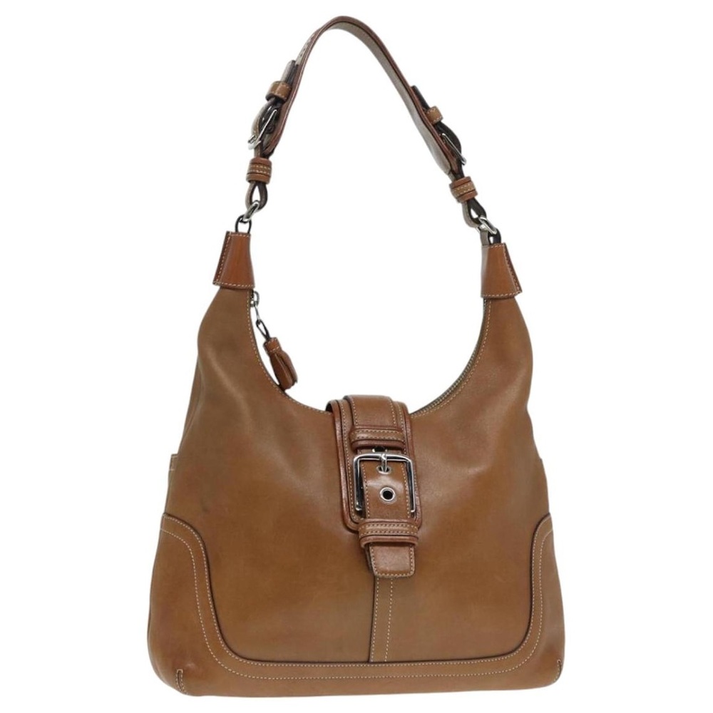 Vintage Coach Hampton Shoulder Bag Caramel Brown Tan Leather Hobo F04S-7463